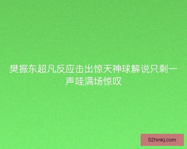 樊振东超凡反应击出惊天神球解说只剩一声哇满场惊叹